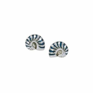 Scuba Gifts Pendientes Pequeños  Nautilus Azul
