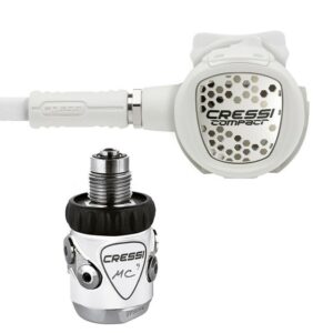 Cressi Regulador Pack MC9 / XS Compact Blanco + Octopus XS Compact - DIN 300