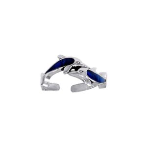 Anillo pie Delfines azules