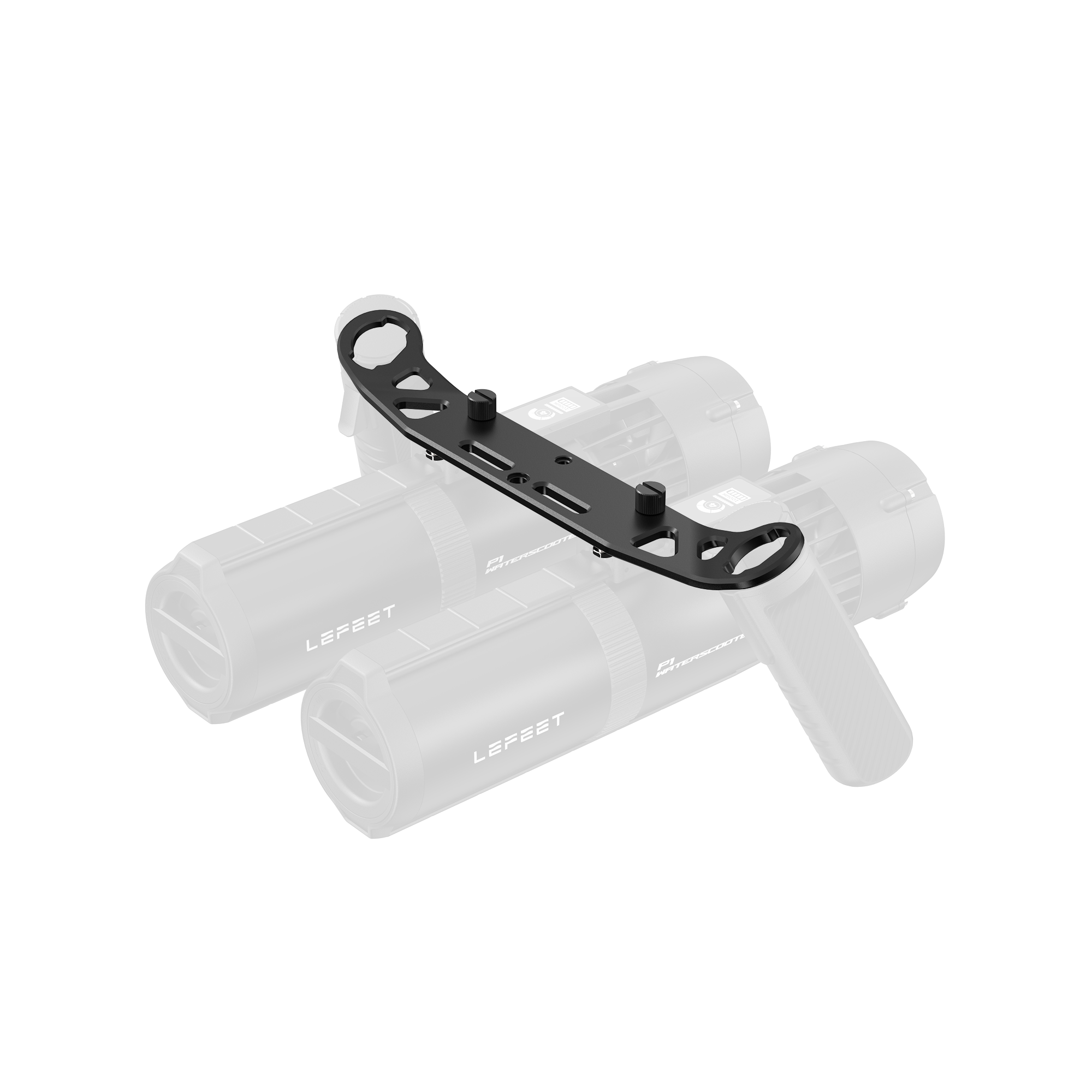 LEFEET P1 / P1 XR Dual Rail Bracket - Black - Imagen 2
