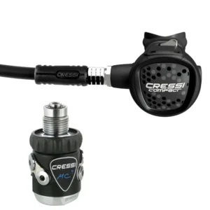 Cressi Regulador Pack MC9 / XS Compact Negro + Octopus XS Compact - DIN 300